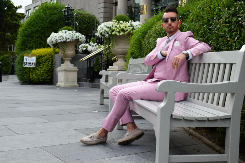 Pale Pink Suit for the Bold Dresser