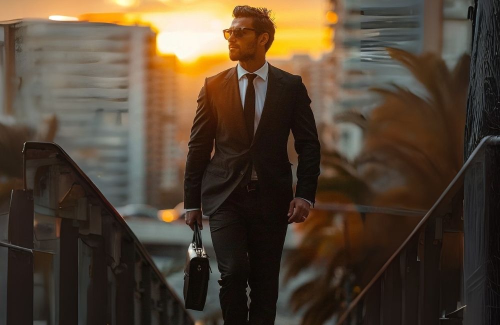 Black business suits men